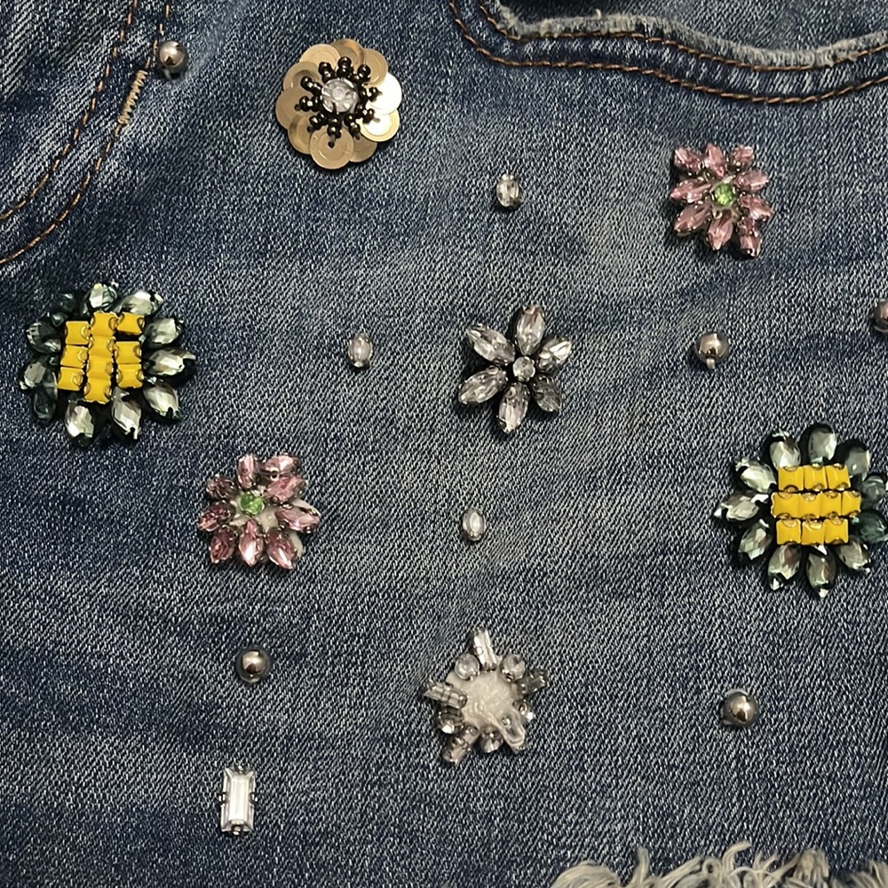 EXPRESS 💎Rhinestone Shorts ☀️ - Picture 2 of 4